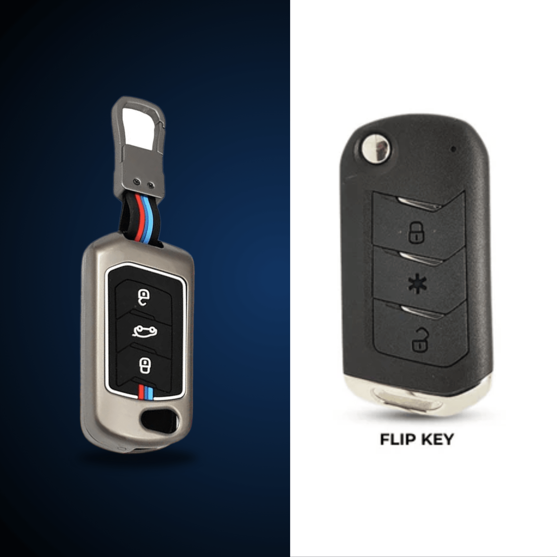 Car Metal Shape Key Cover For Mahindra Cars - KEYCOVER_MAHINDRA_1