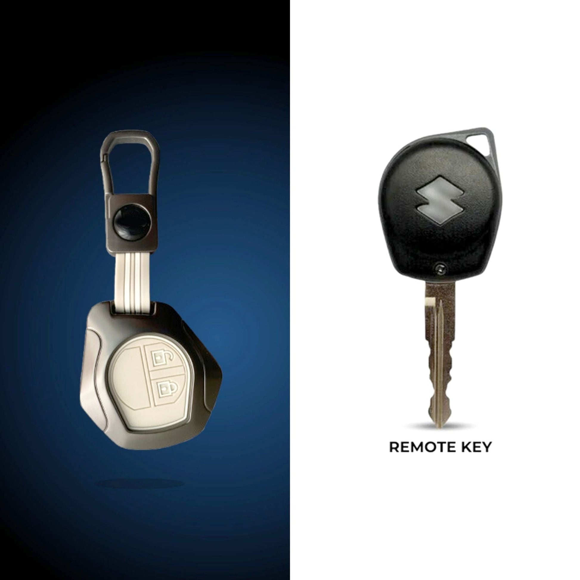 Car Metal Shape Key Cover For Maruti Suzuki Cars - KEYCOVER_MARUTI_D2_OW