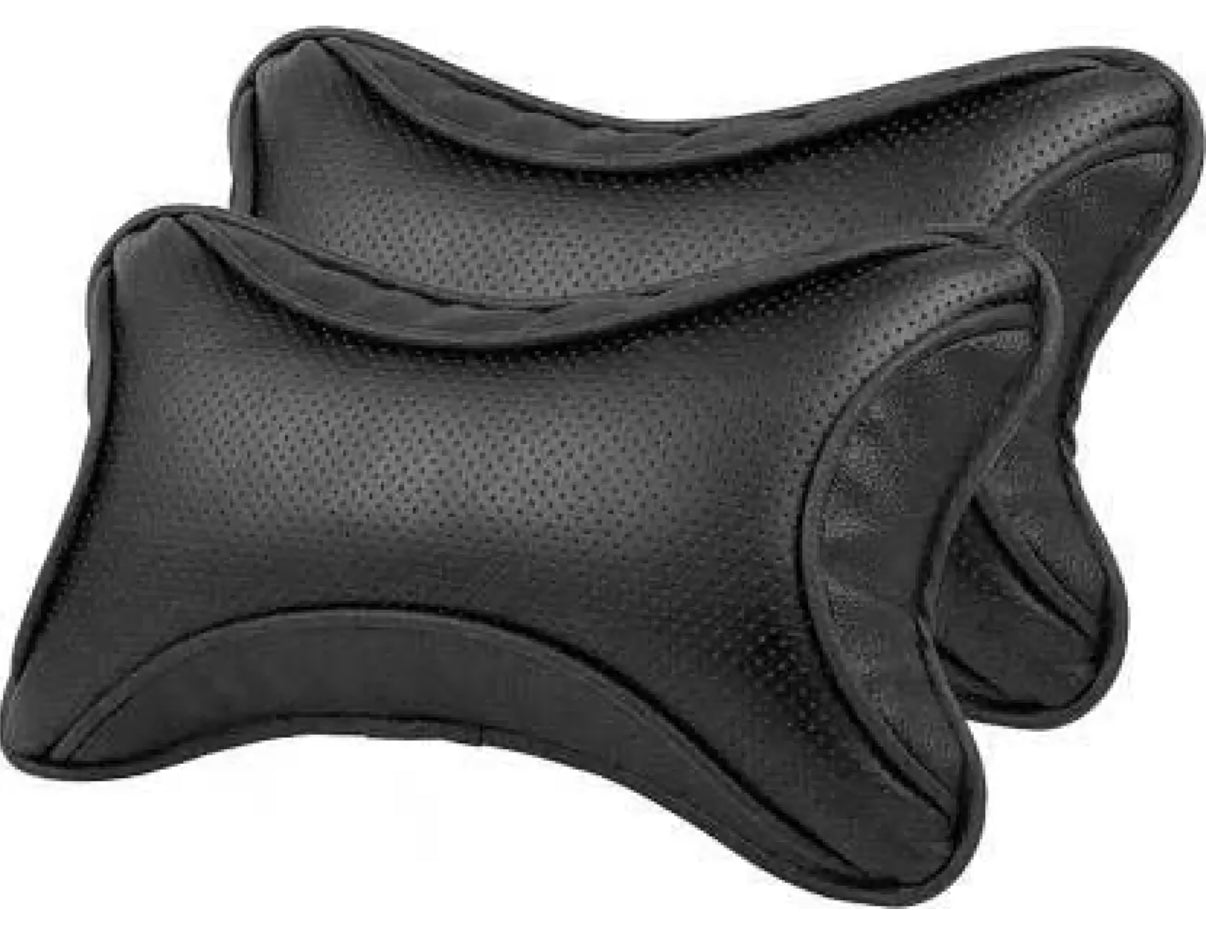 Car Neck Rest Pillow For All Cars - Set of 2 -PILLOW_BLACK