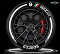 Car Permanent Tire Stickers Fit for All Cars & SUVs - T_STICKER_SPARCO_WHI