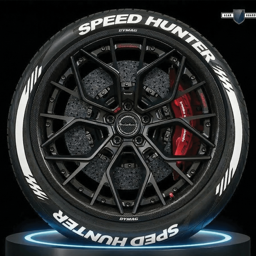 Car Permanent Tire Stickers Fit for All Cars & SUVs - T_STICKER_SPEED_HNTR