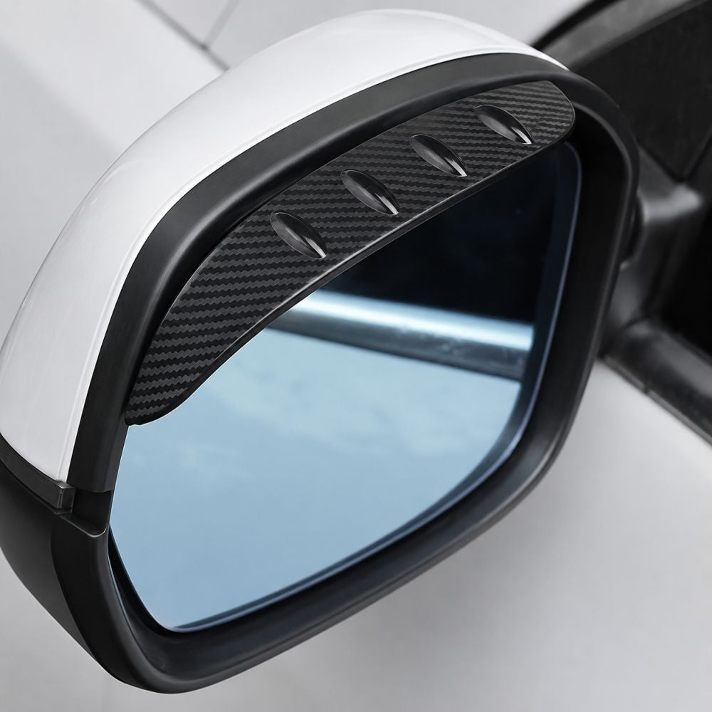Car Rear View Mirror Rain Guard - 2 Pcs - EYEBROW_CARBON