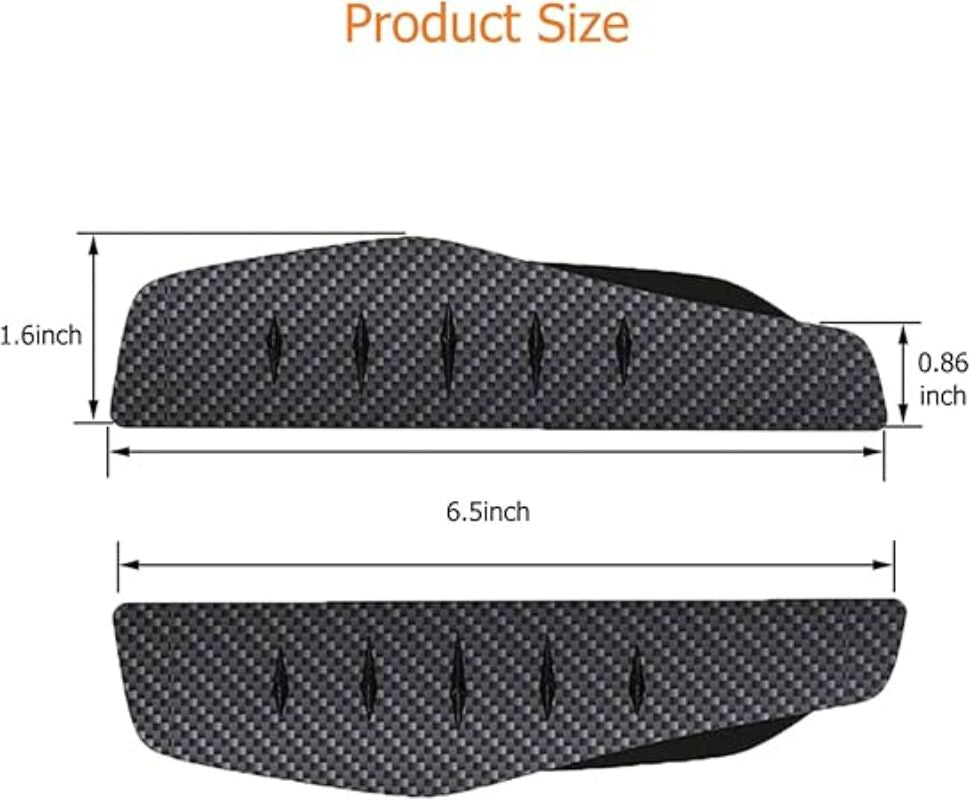 Car Rear View Mirror Rain Guard - 2 Pcs - EYEBROW_CARBON