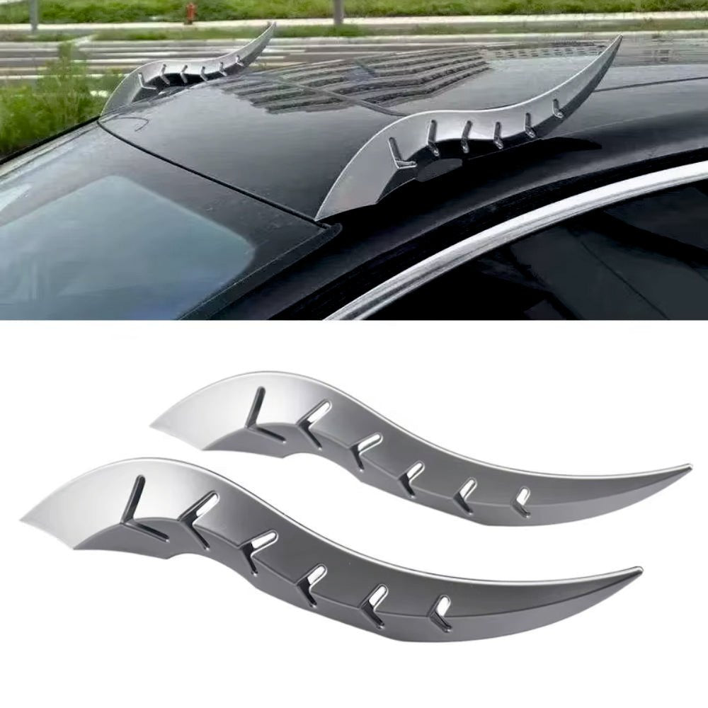 Car Roof Dragon Horn Spoiler -SP_HORN_SLV