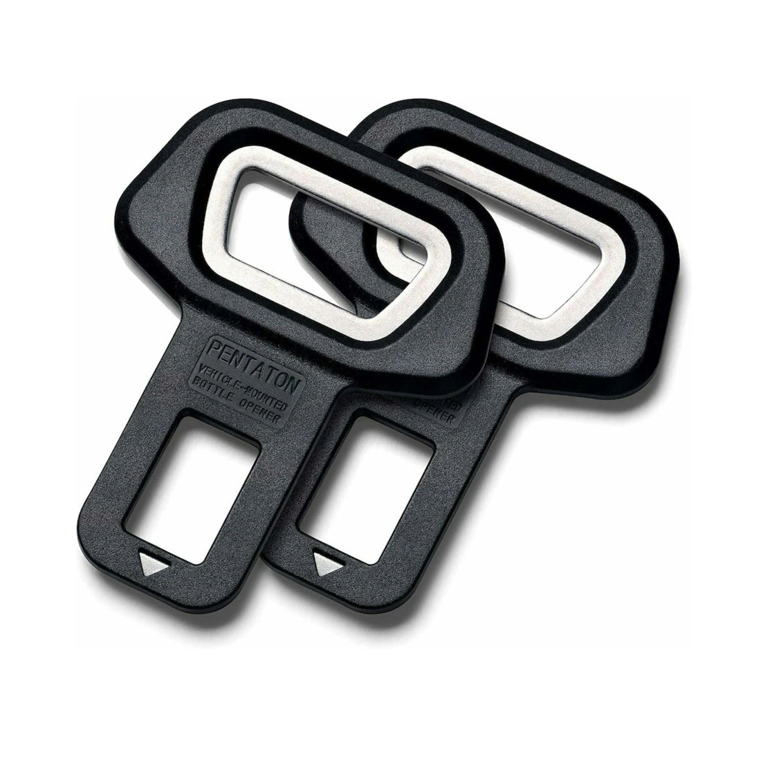 Car Safety Seat Belt Black Buckle Extension Extender Clip Alarm Stopper (Pack of 2) - ALARM_S_BLACK