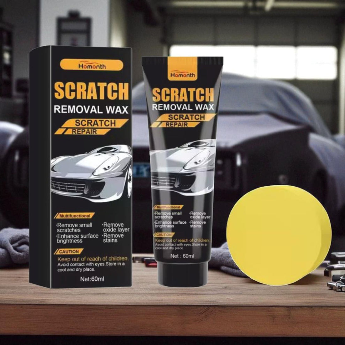 Car Scratch Remover & Repair Wax – Instant Shine & Protection - SCRATCH_REMZ_WAX