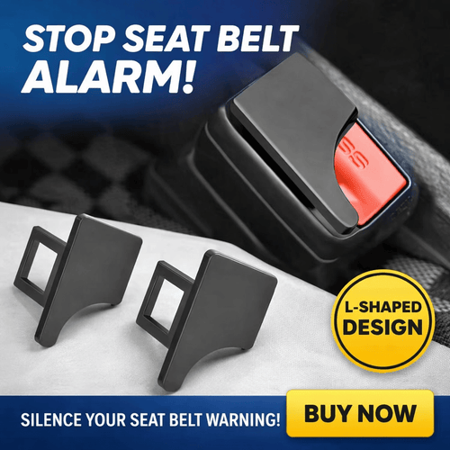 Car Seat Belt Buckle Alarm Stopper L Shape (pack of 2) - L_ALARMSTOPPER