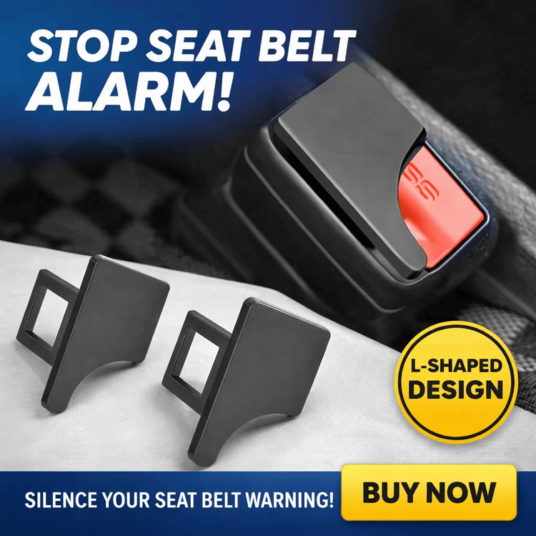 Car Seat Belt Buckle Alarm Stopper L Shape (pack of 2) - L_ALARMSTOPPER