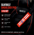 Car Seat Belt Sparco Shoulder Pad - 2 Pack -SP_SPARCO_BELT_PAD
