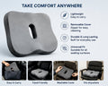 Car Seat Memory Foam Cushion For Car Seat -CUSHION_DARK_GREY