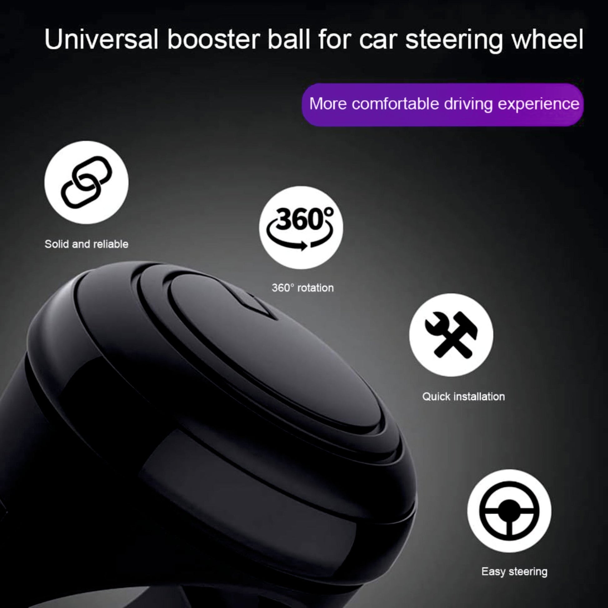 Car Steering Wheel Spinner Knob For All Cars - STEERING_SPINNER