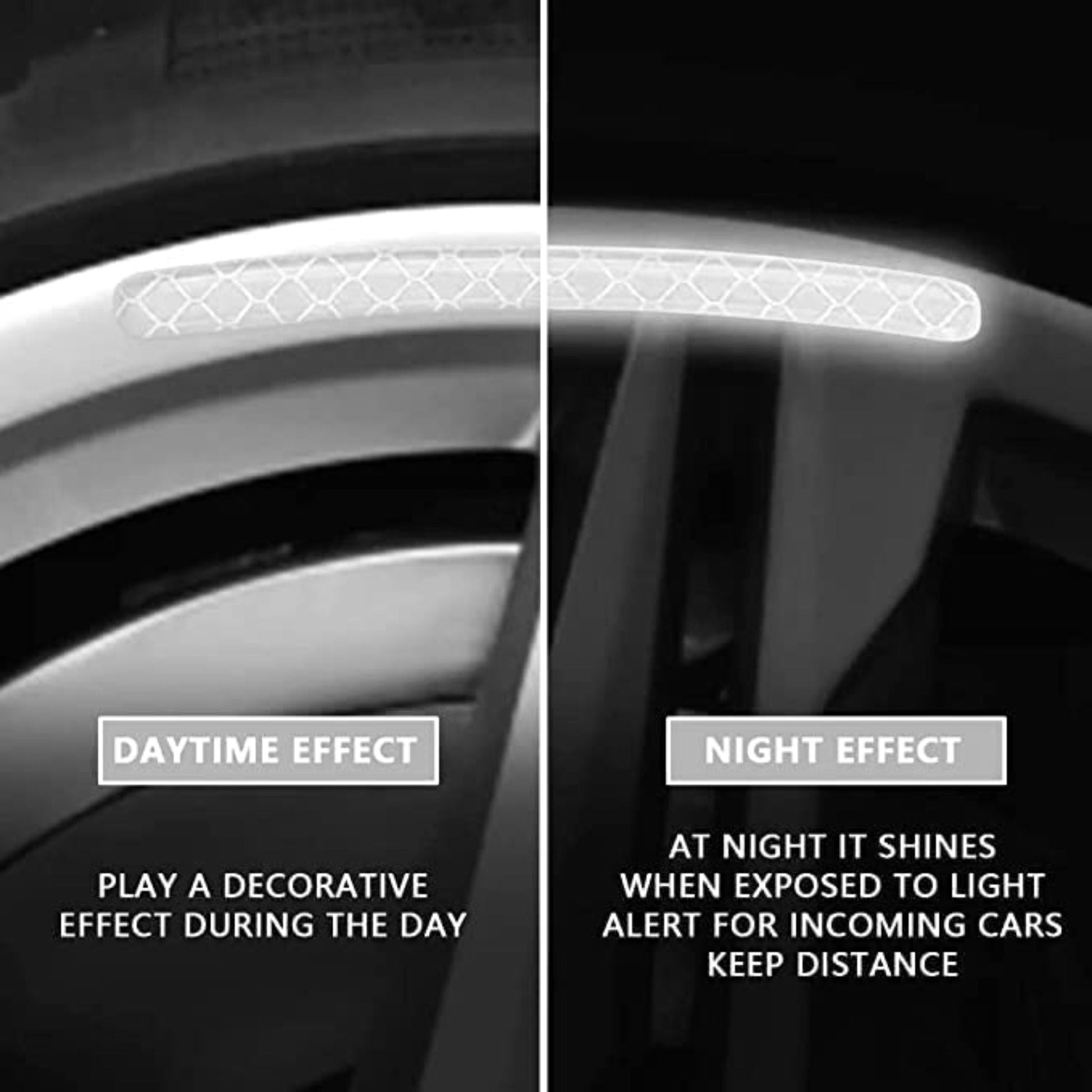 Car Wheel 3d Radium Sticker For Car & Bike Wheel Decoration Reflective Sticker - RIM_STICKER_W