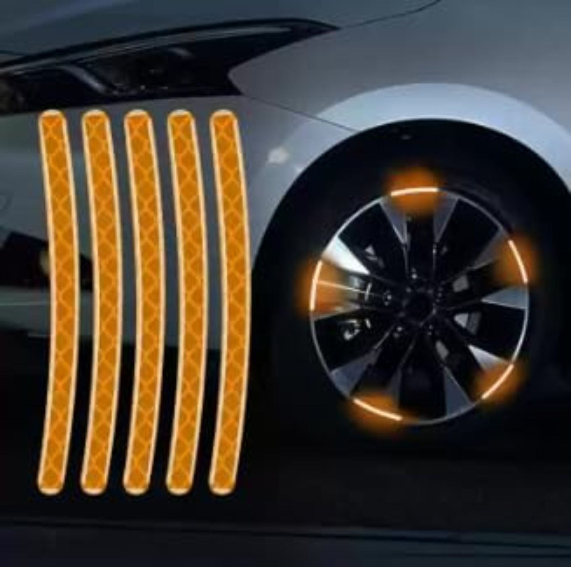 Car Wheel 3d Radium Sticker For Car & Bike Wheel Decoration Reflective Sticker - RIM_STICKER_O