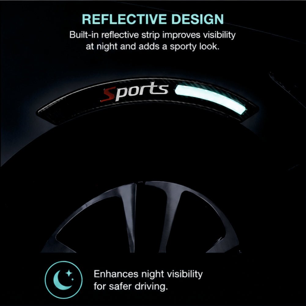 Car Wheel Arch Protector Sticker | Carbon Fiber Reflective Fender Guard -TYRE_EYEBROW_SPR_2