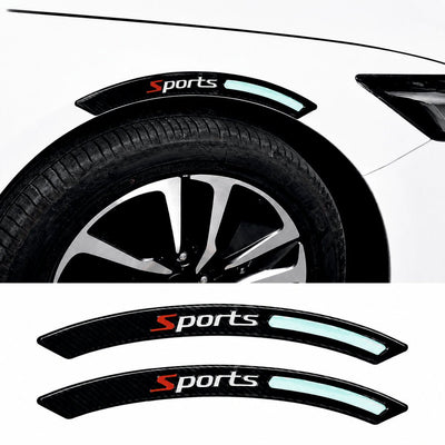 Car Wheel Arch Protector Sticker | Carbon Fiber Reflective Fender Guard -TYRE_EYEBROW_SPR_2