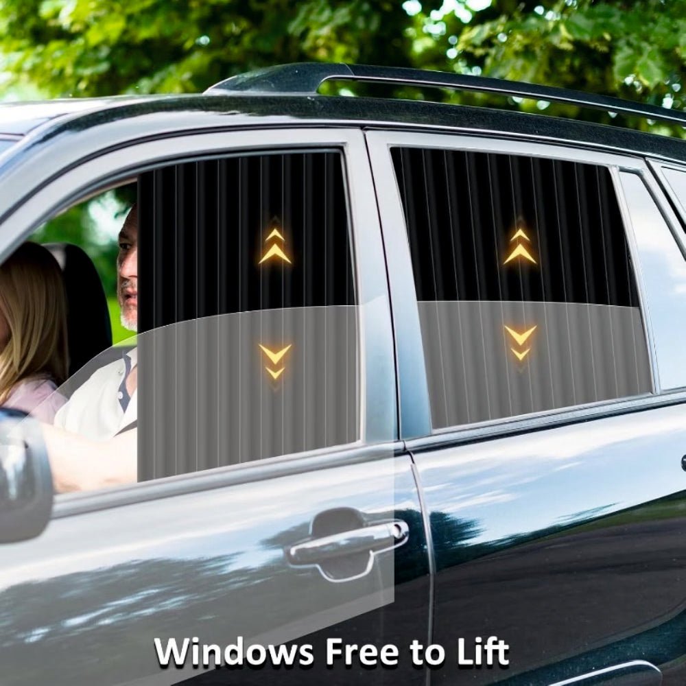 Car Window Sunshade & Privacy Curtain - 4 Pcs - CURTAIN_BLK