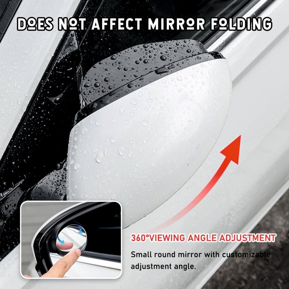 Carbon Fiber Rear View Mirror Rain Guard | Side Mirror Rain Visor Protector (2 SET) -REAR_MIRROR_RAIN_G