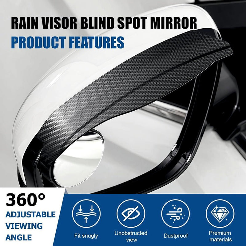 Carbon Fiber Rear View Mirror Rain Guard | Side Mirror Rain Visor Protector (2 SET) -REAR_MIRROR_RAIN_G