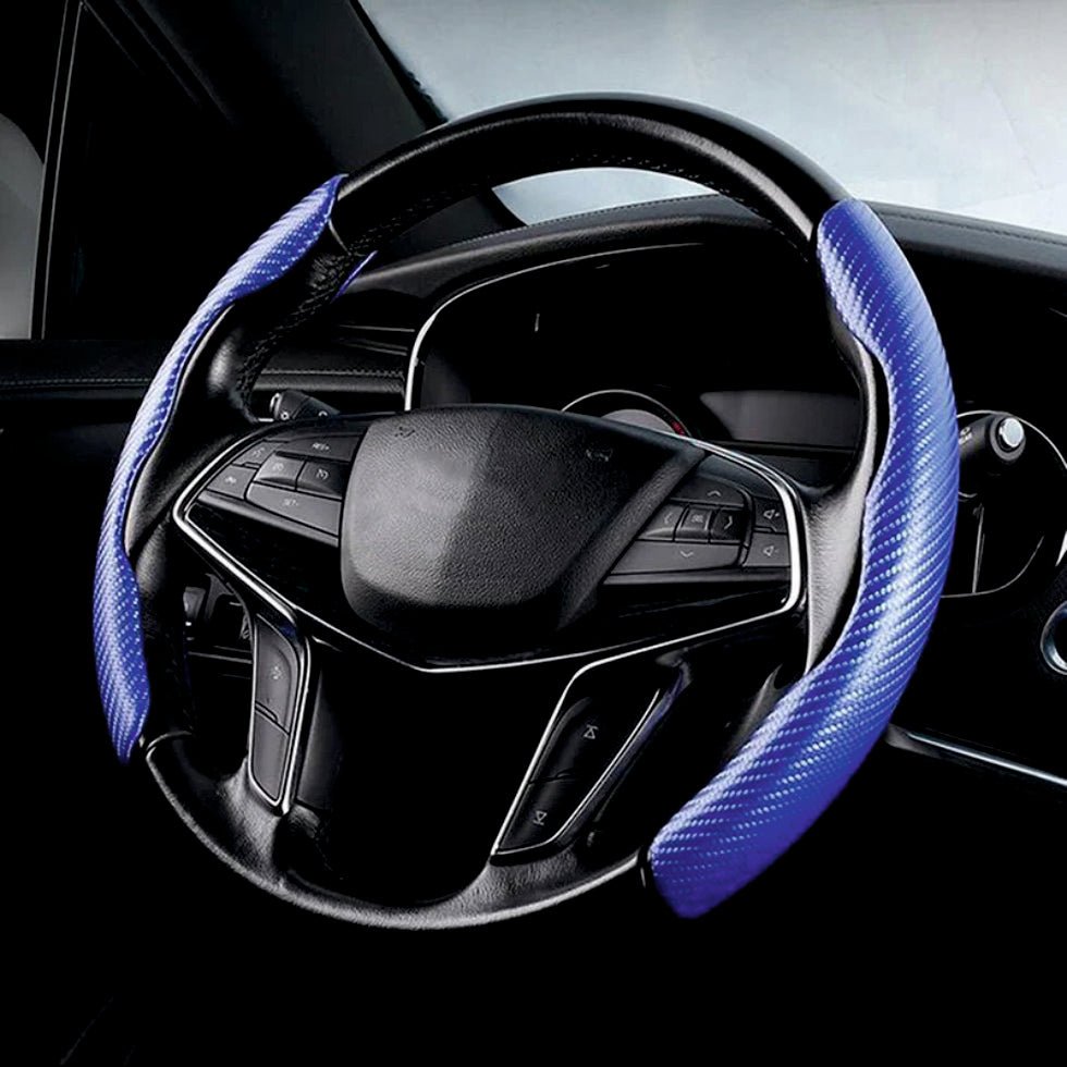 Carbon Fiber Series Steering Cover - STEERING_COVER_BLU