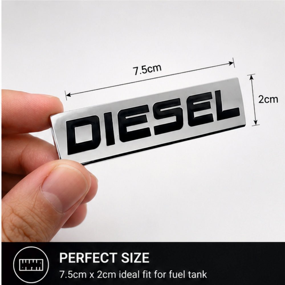 Diesel 3D Chrome Metal Car Sticker - STICKER_DIESEL_D2