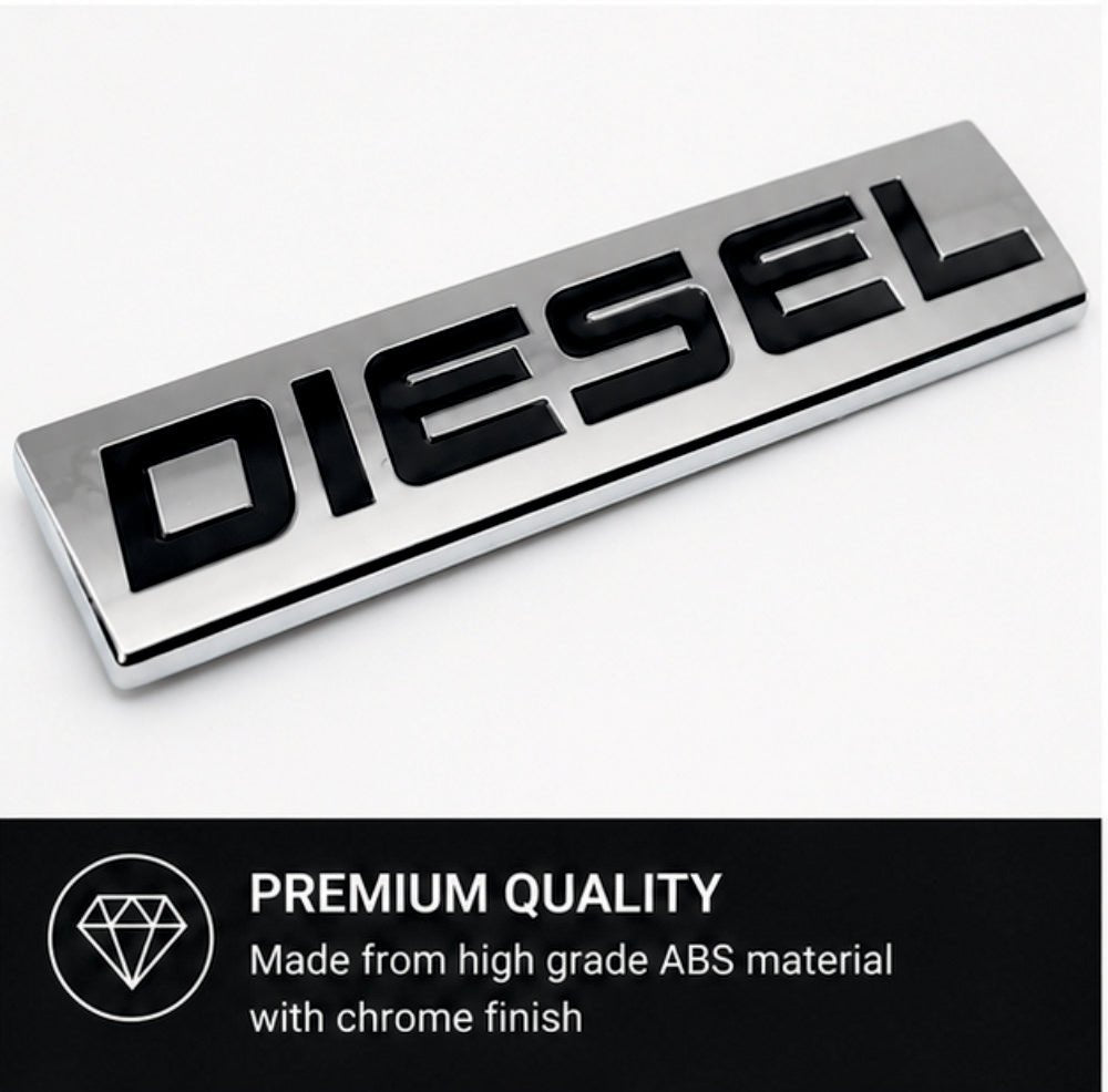 Diesel 3D Chrome Metal Car Sticker - STICKER_DIESEL_D2