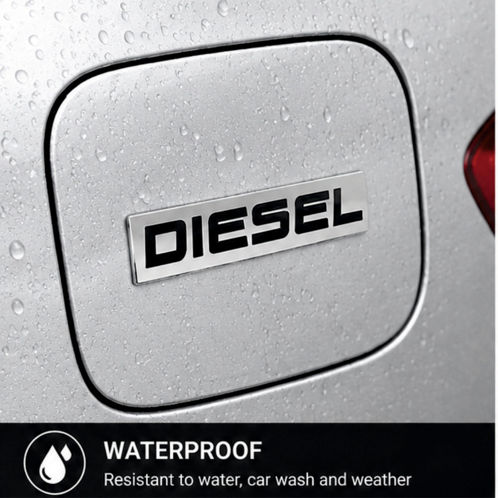 Diesel 3D Chrome Metal Car Sticker - STICKER_DIESEL_D2