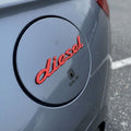 Diesel 3D Emblem | 11.5cm x 2cm | All Vehicle Exterior Decorative Logo, Self - Adhesive - STICKER_DIESEL_RED