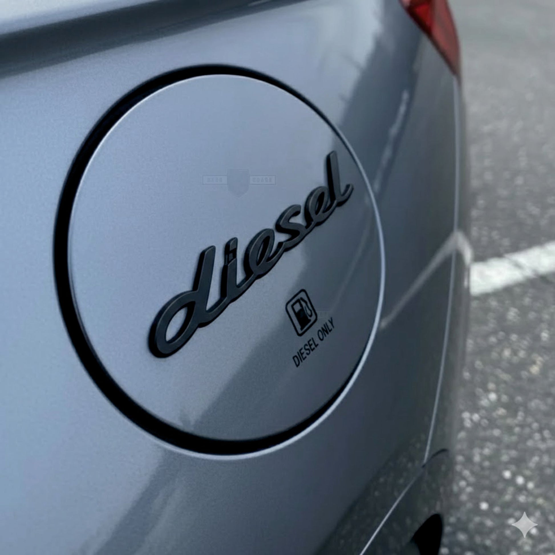 Diesel 3D Emblem | 11.5cm x 2cm | All Vehicle Exterior Decorative Logo, Self - Adhesive - STICKER_DIESEL_BLK
