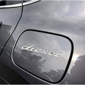 Diesel 3D Emblem | 11.5cm x 2cm | All Vehicle Exterior Decorative Logo, Self - Adhesive - STICKER_DIESEL_SIL