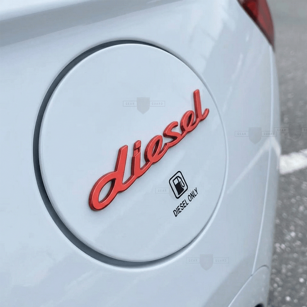 Diesel 3D Metal Car Sticker - STICKER_DIESEL_RED_BB
