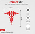 Doctor Sign Car Decal Sticker | Waterproof Vinyl | Red Doctor Logo | 11cm x 11cm | Pack of 2 -SADOCTOR01_RED