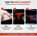 Doctor Sign Car Decal Sticker | Waterproof Vinyl | Red Doctor Logo | 11cm x 11cm | Pack of 2 -SADOCTOR01_RED