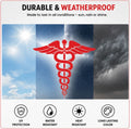 Doctor Sign Car Decal Sticker | Waterproof Vinyl | Red Doctor Logo | 11cm x 11cm | Pack of 2 -SADOCTOR01_RED