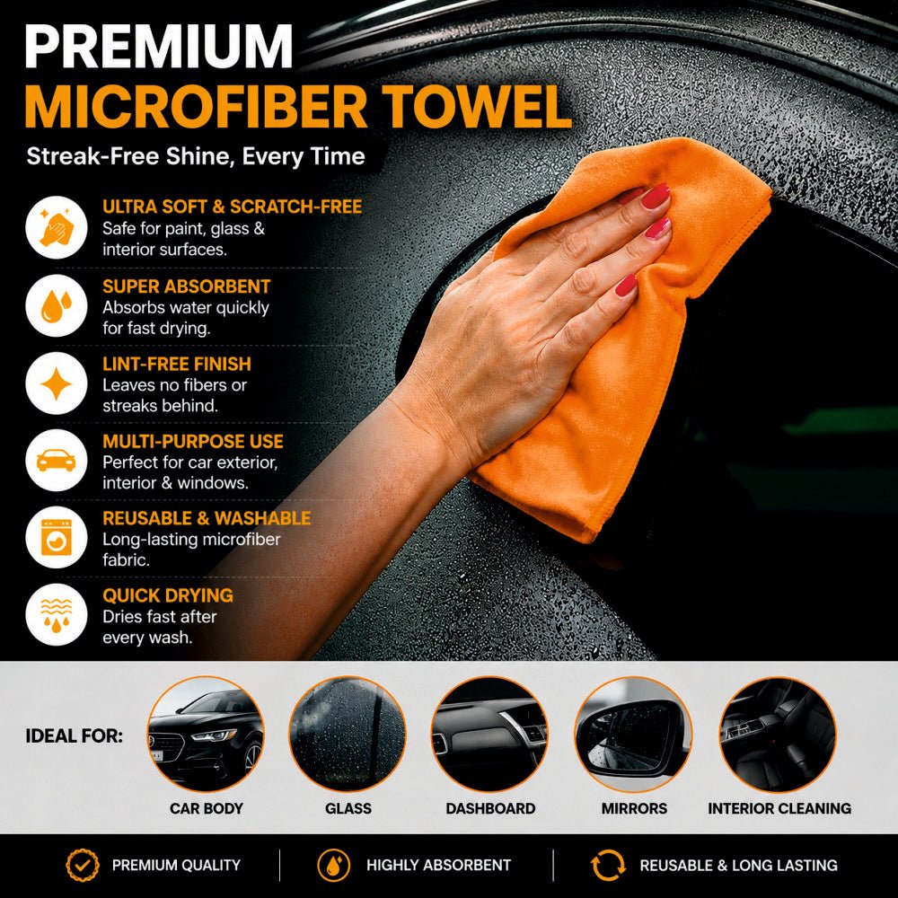 Glass Cleaner Microfiber Cloth Wipe For Car -SP_GLASS_CLOTH