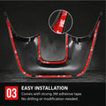 GR Sport Carbon Fiber Steering Wheel Badge For Toyota Fortuner [2025 - 2026] - STEERING_GR_SPORT