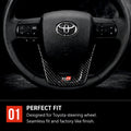 GR Sport Carbon Fiber Steering Wheel Badge For Toyota Fortuner [2025 - 2026] - STEERING_GR_SPORT