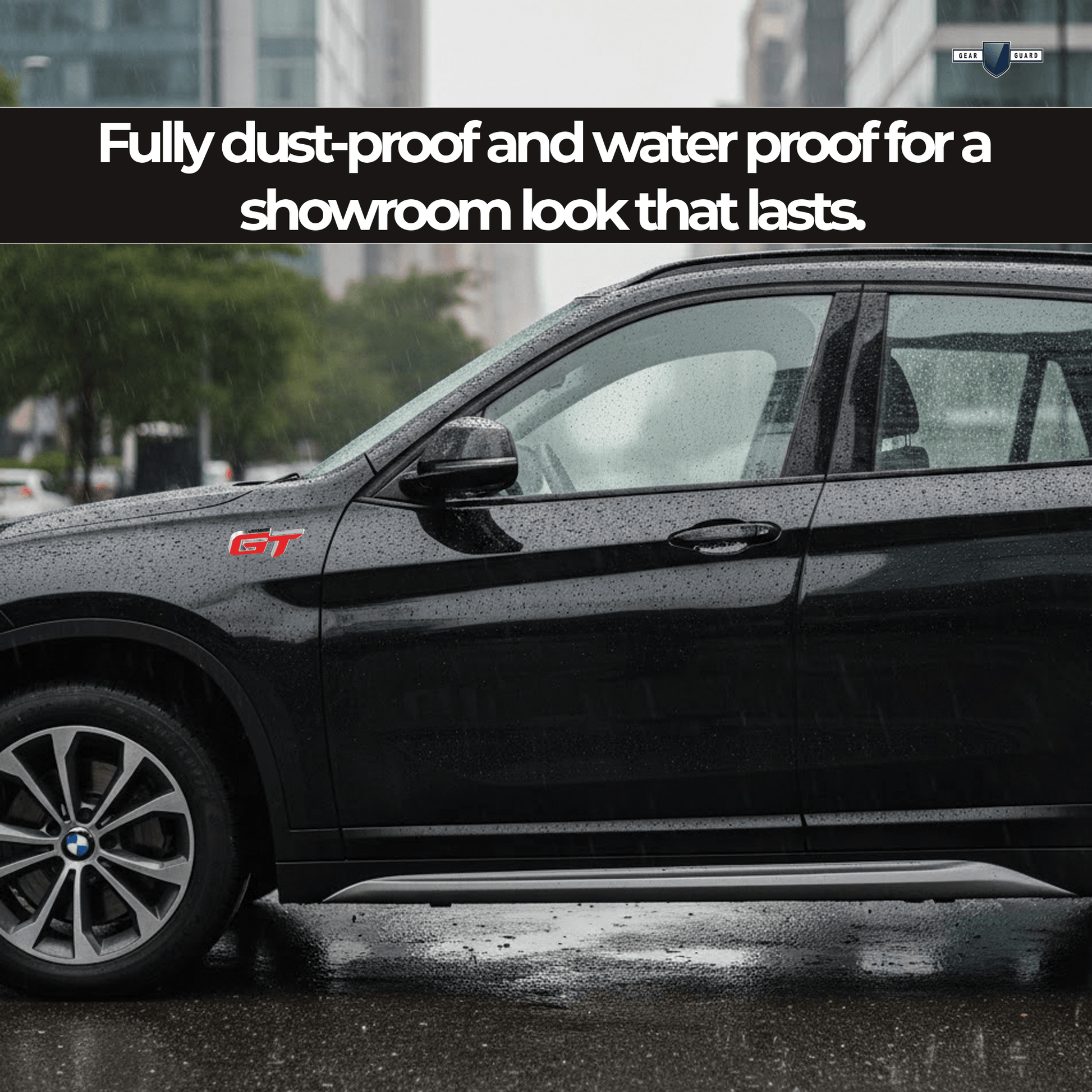 GT 3D Logo Car Badge Emblem | 5cm x 2cm | All Vehicle Exterior Decorative Logo, Self - Adhesive - STICKER_GT_RED