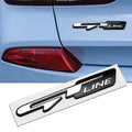 GT - Line Metal Logo Car Badge Emblem | 11.3cm x 1.8cm | All Vehicle Exterior Decorative Logo, Self - Adhesive - STICKER_GT_LINE