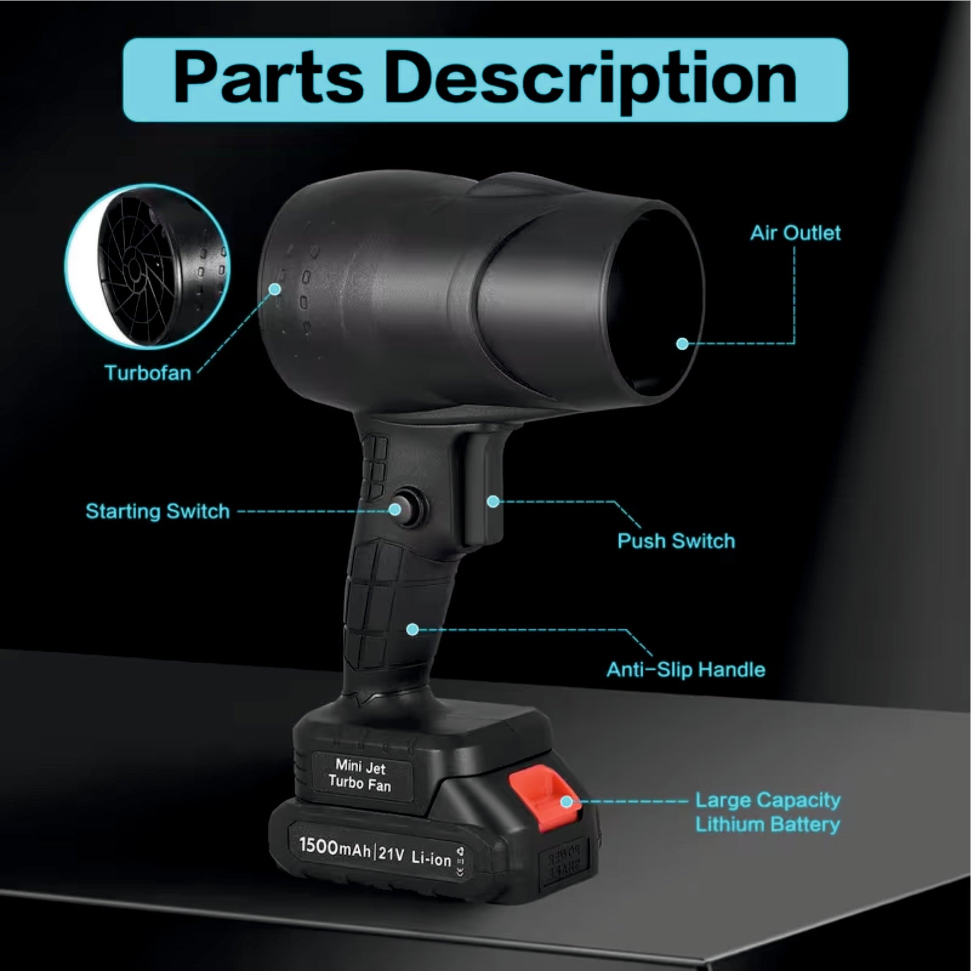 Handheld Electric Portable Air Blower - BLOWER-B1PACK