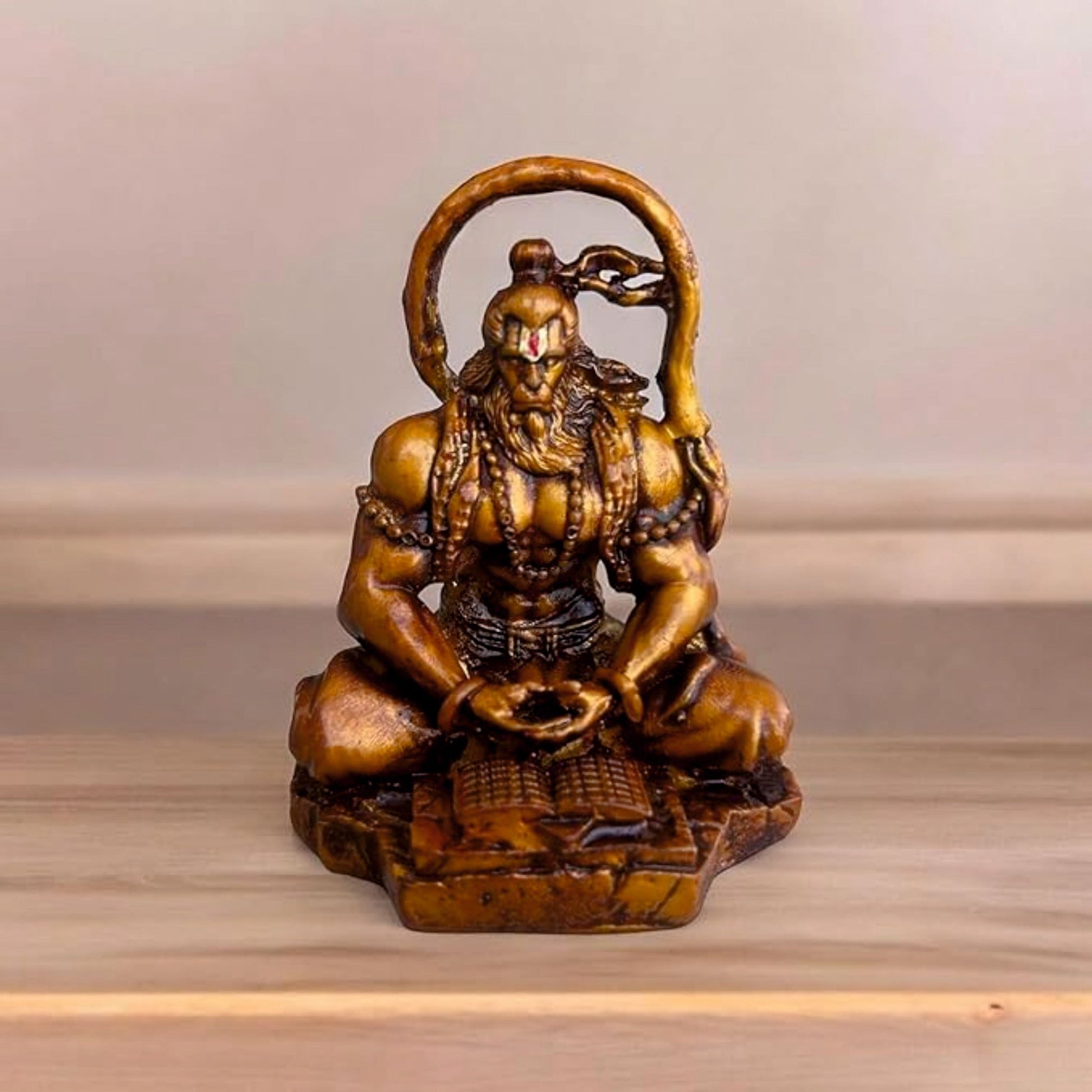 Hanuman Ji Lord Bajrangbali Maditation idol For Car Dashboard Accessories - BAJRANGBALI_GOLD-1