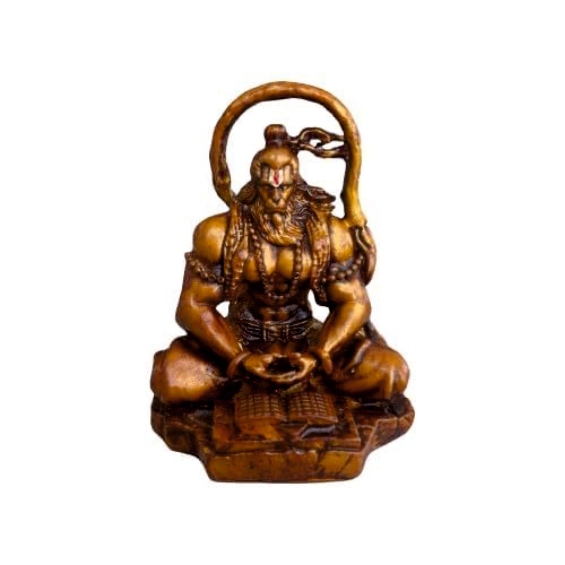 Hanuman Ji Lord Bajrangbali Maditation idol For Car Dashboard Accessories - BAJRANGBALI_GOLD-1