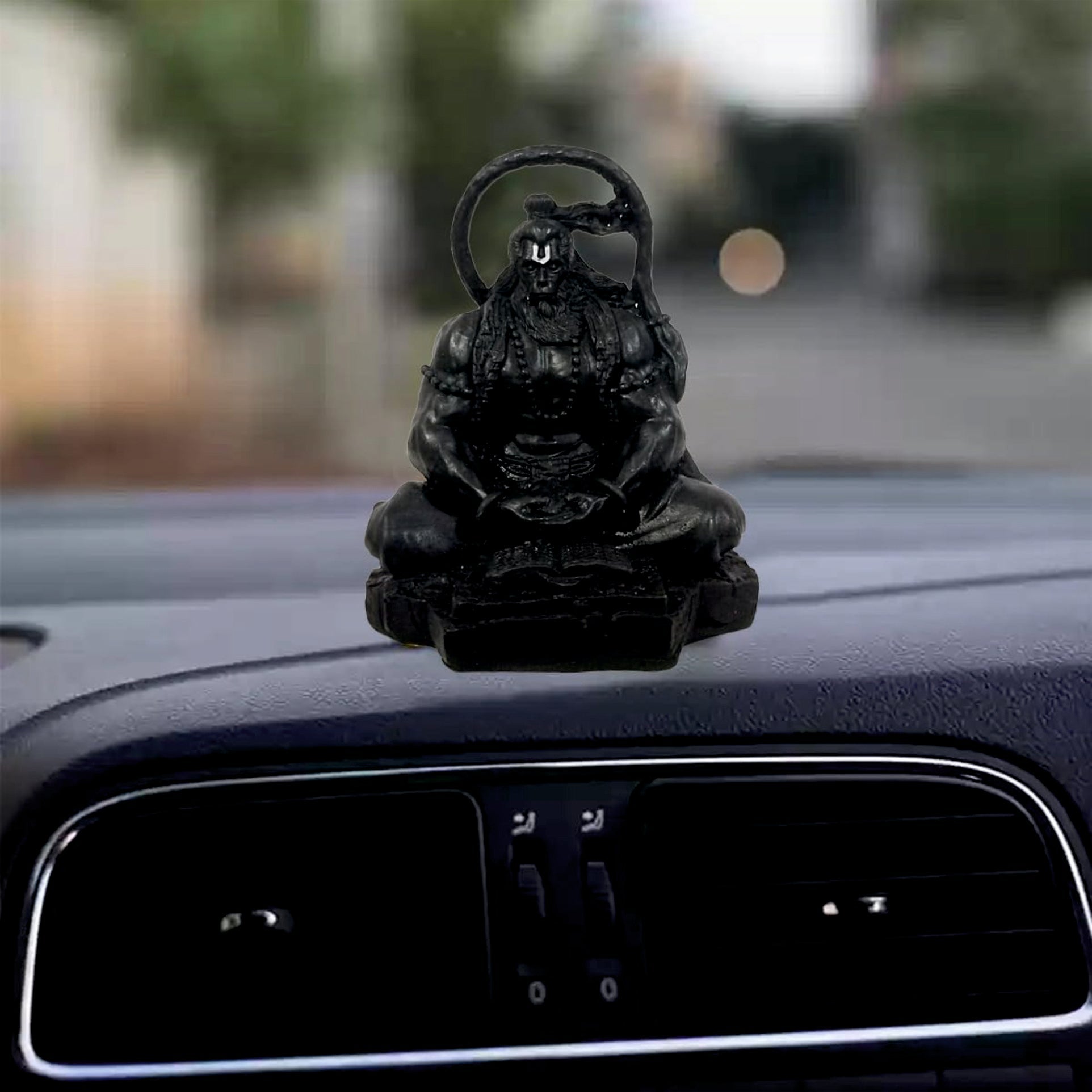 Hanuman Ji Lord Bajrangbali Maditation idol For Car Dashboard Accessories - BAJRANGBALI_GOLD-1