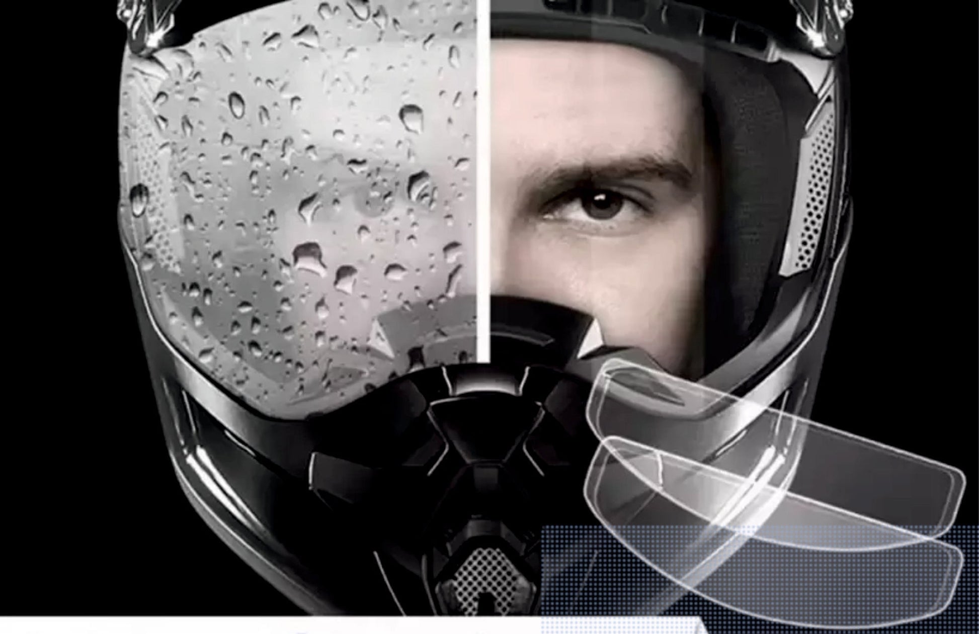 Helmet Visor Anti Fog Film For Motorcycle (2 Pack) - HELMET_VISOR