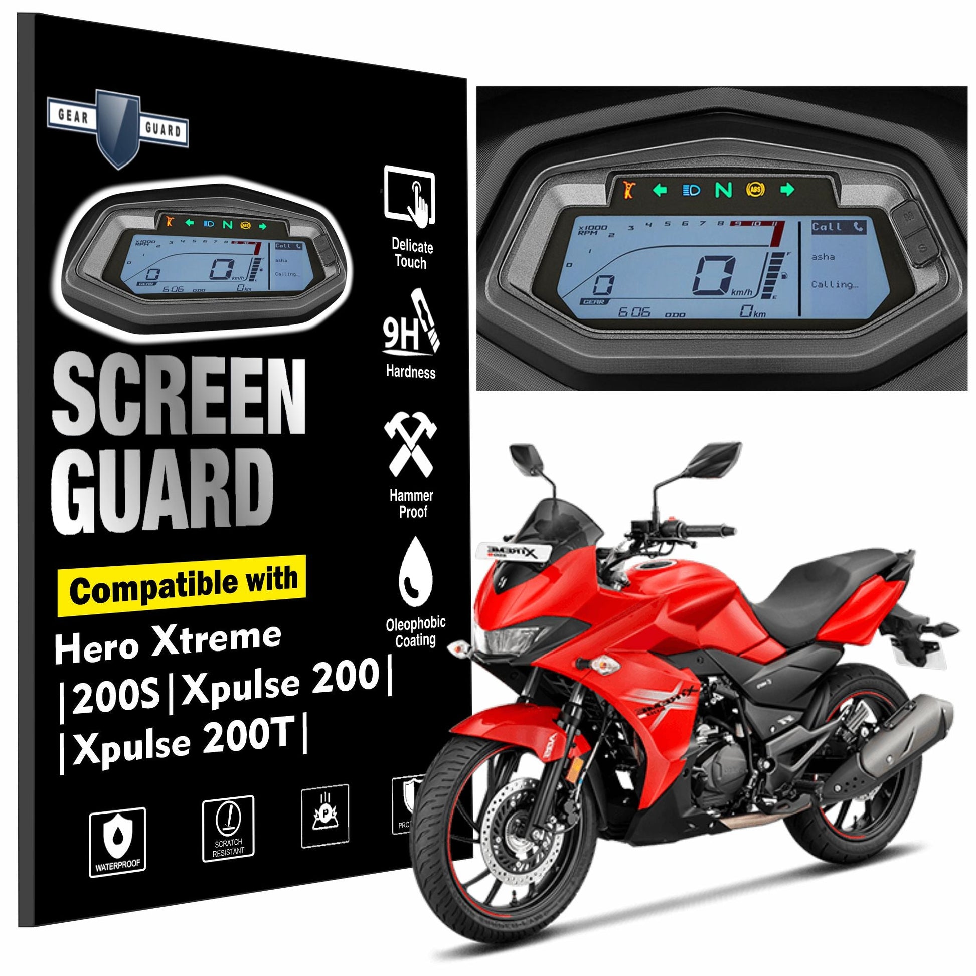 Hero Xtreme 200S | Xpulse 200 | Xpulse 200T Bike Digital Cluster Screen Guard - HERO_XTREME