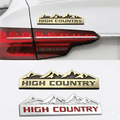 High Country 3D Metal Sticker - 12.5cm x 3.5cm - STICKER_HIGHCOUNTRY_SIL