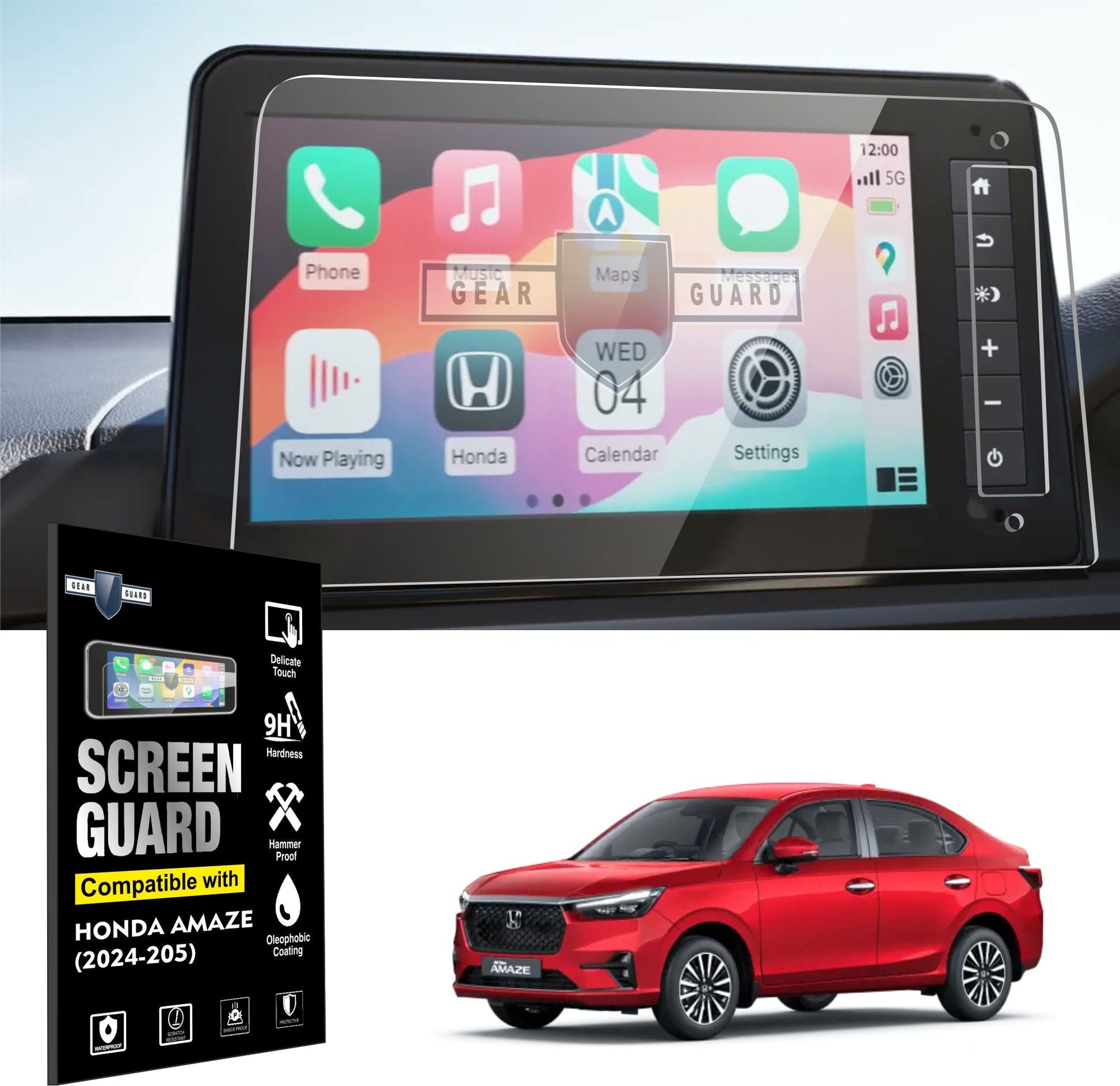 Honda Amaze 8 - inch Infotainment System Touch Screen Guard [2024 - 2026] - C8C_AMAZE_2024