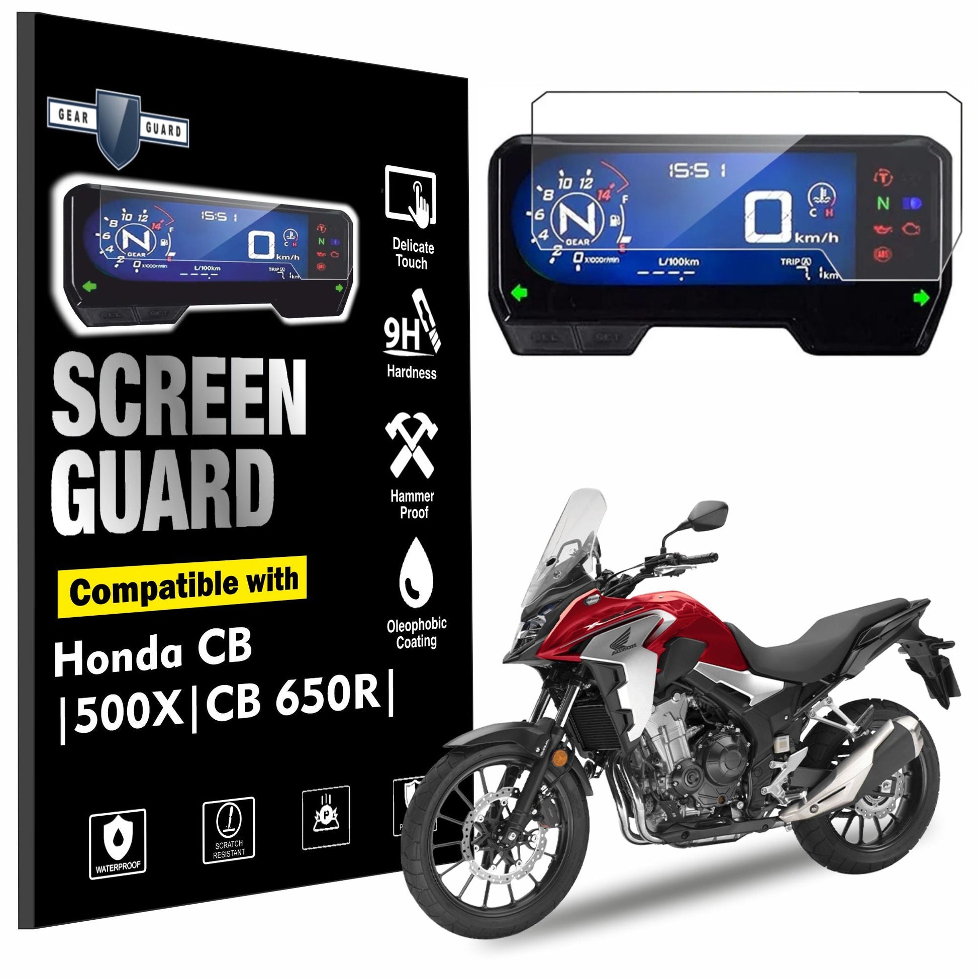 Honda CB 500X | CB 650R | Accessories 2019 - 21 Motorcycle Digital Cluster Screen Guard - HONDA_CB