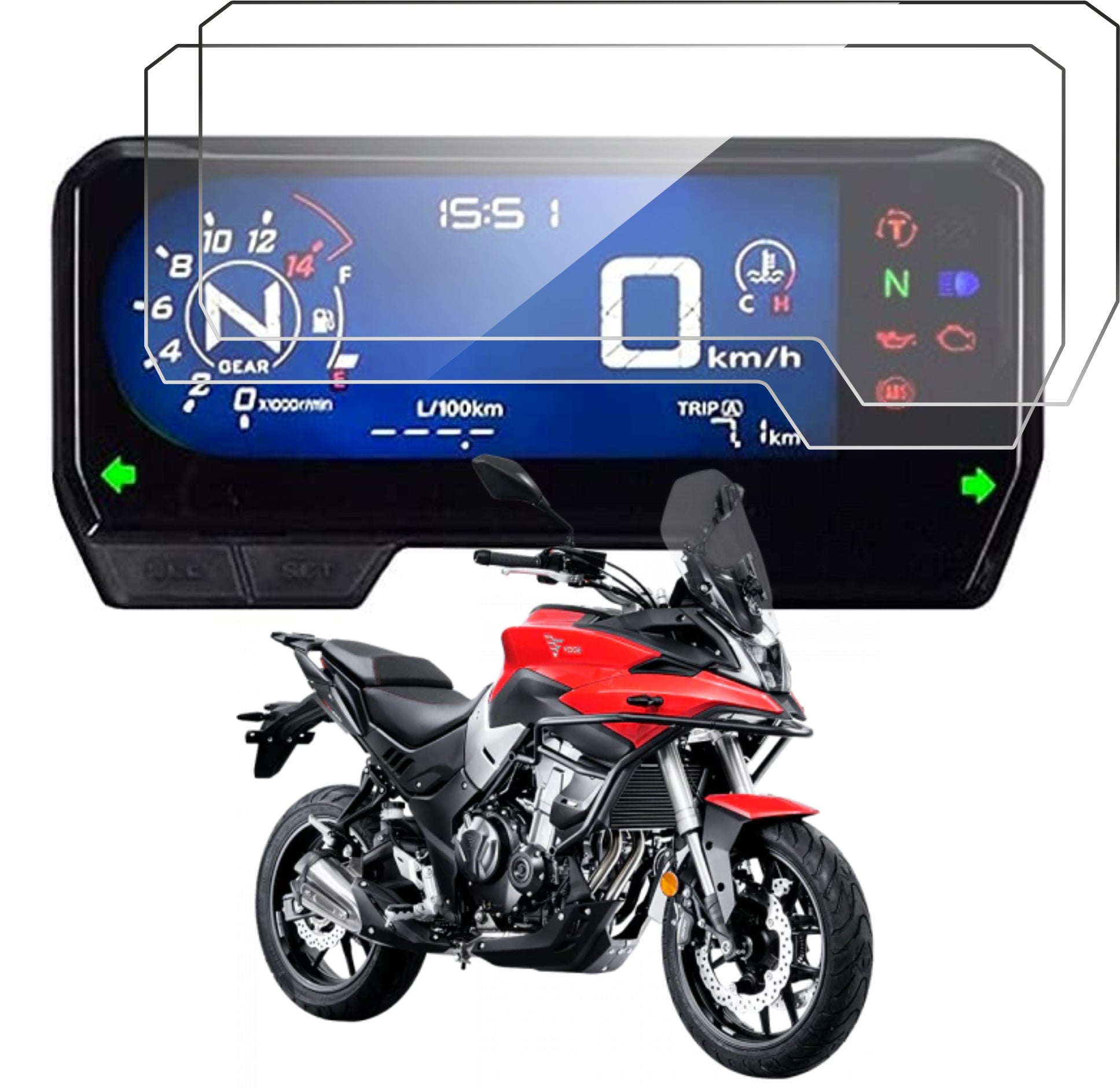 Honda CB 500X | CB 650R | Accessories 2019-21 Motorcycle Digital Cluster Screen Guard -HONDA_CB-2
