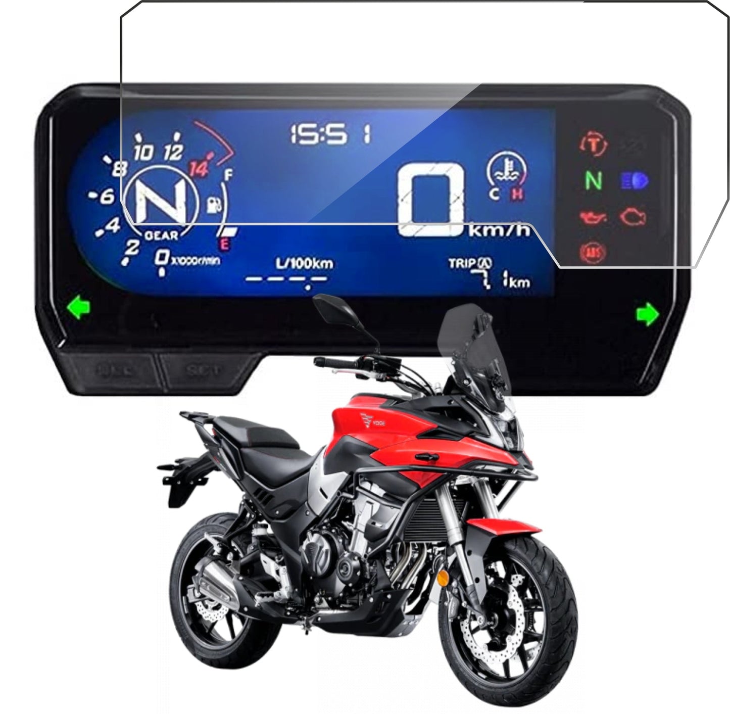 Honda CB 500X | CB 650R | Accessories 2019-21 Motorcycle Digital Cluster Screen Guard -HONDA_CB
