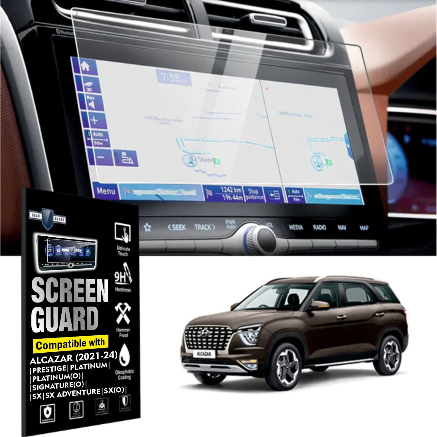 Hyundai Alcazar Touch Screen Guard [2021-2024]